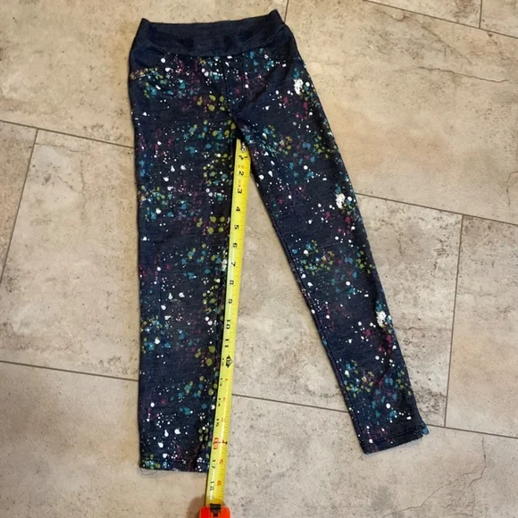 Ta-Eam Collection Girls Stretch Pants Blue Paint Splatter Sz M (5) - Picture 4 of 10